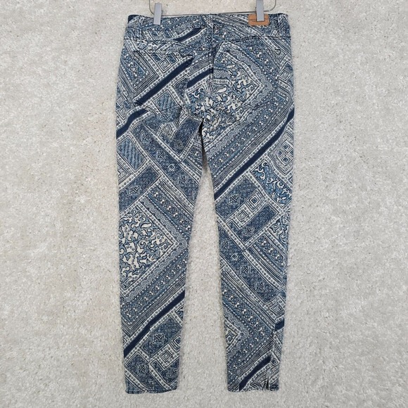 Denim Supply Ralph Lauren Jeans Womens 28 Blue Skinny Ankle Zip Aztec Boho Y2K - Picture 3 of 13